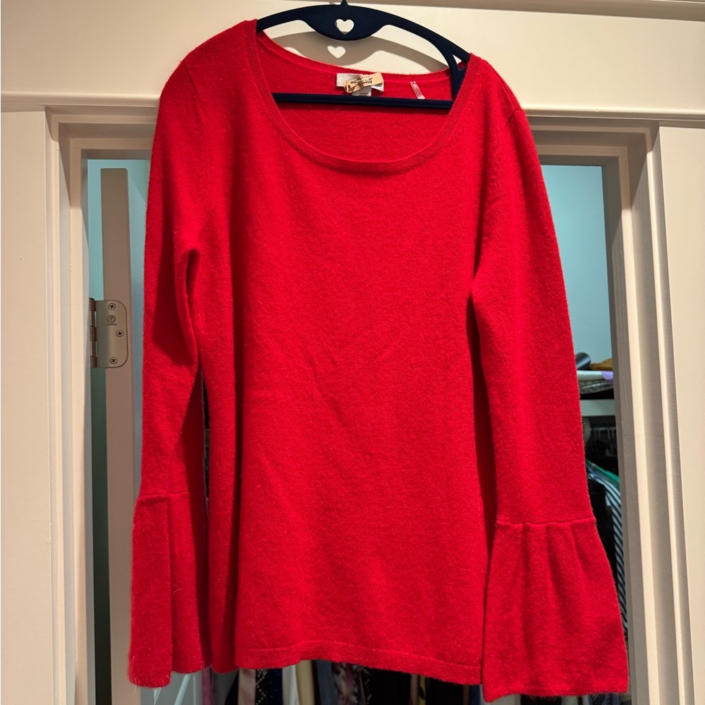Christopher Fischer Red Bell Sleeve Sweater